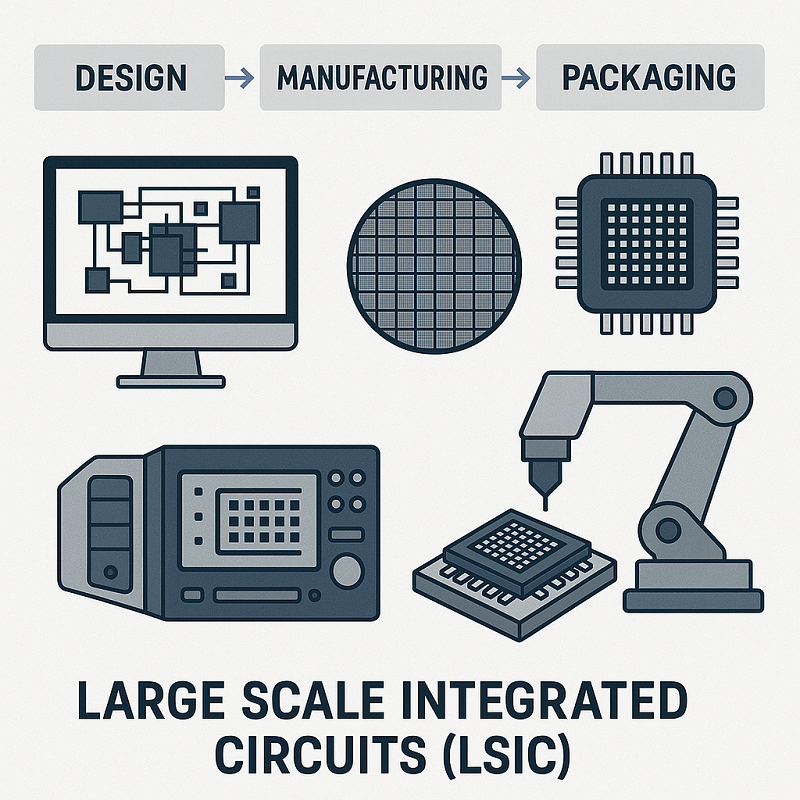 Large Scale Integrated Circuits (LSIC) Design, Manufacturing and Packaging Processes